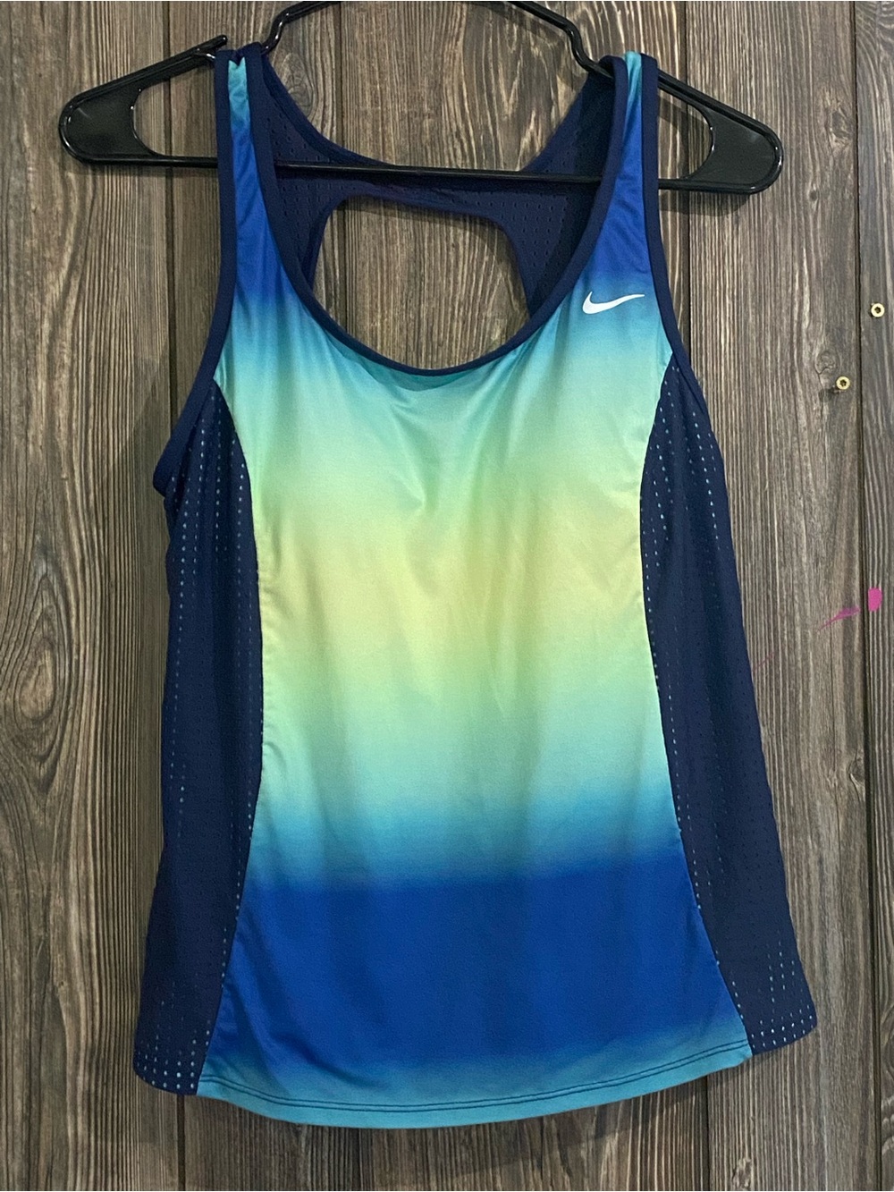 Nike Gradient Blue to Aqua Racerback Tank
